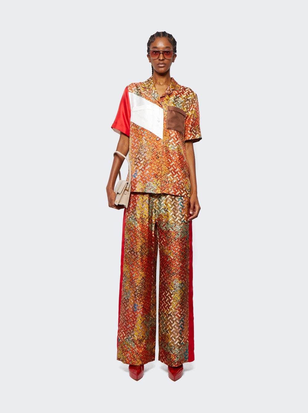 Silk Tierney Shirt Bright Orange - 2