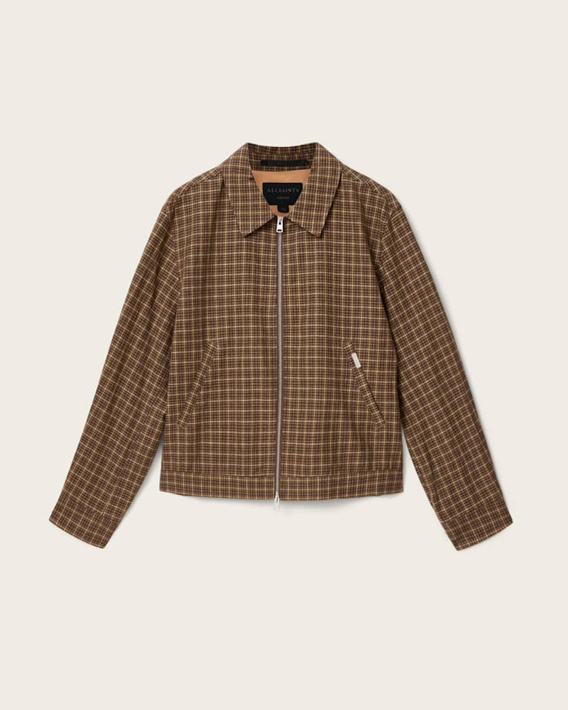 LAKESHAW RELAXED FIT LINEN BLEND CHECK JACKET 1