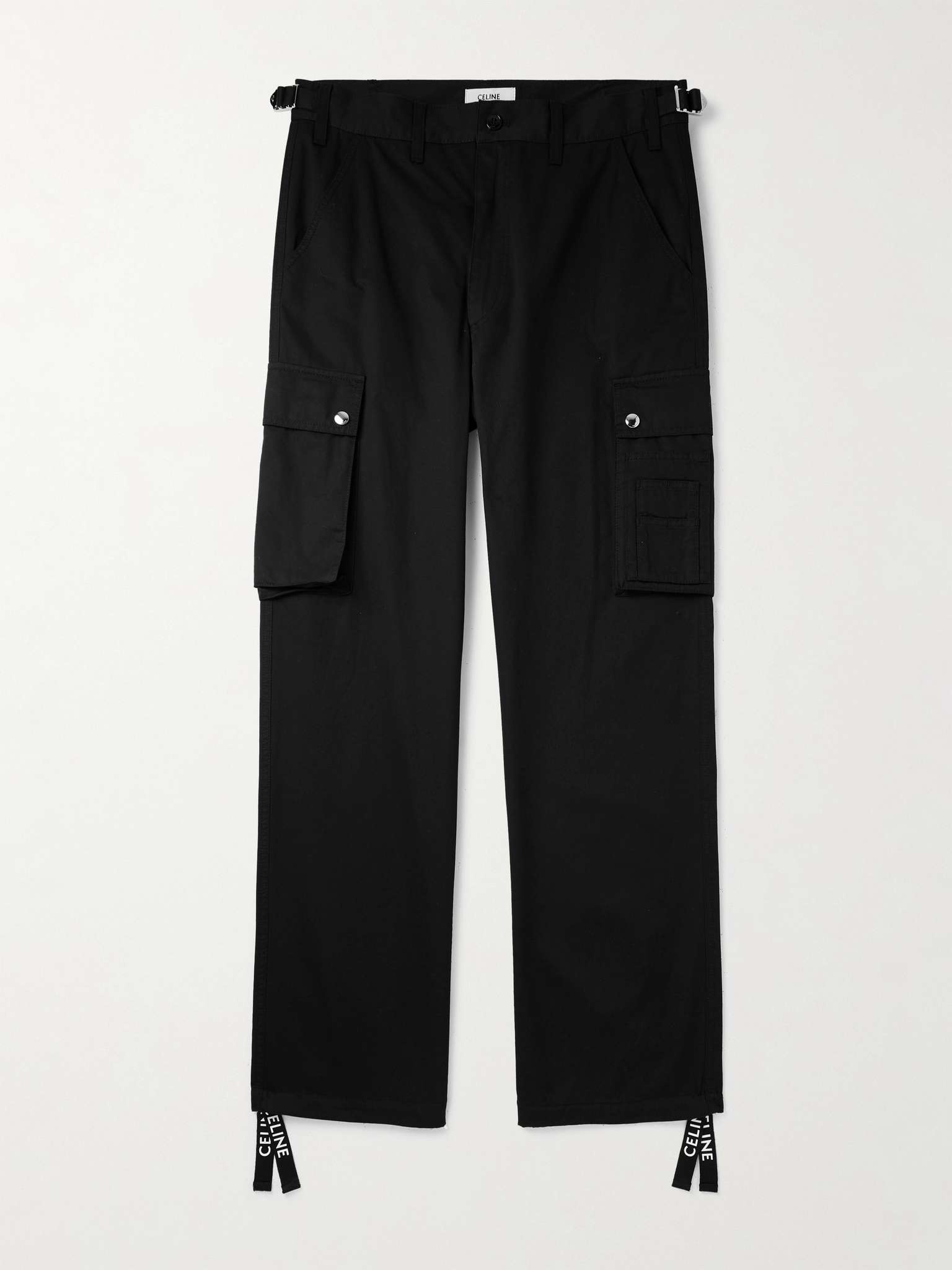 パンツ CELINE CARGO PANTS CELINE Straight-Leg Cotton and Linen-Blend Cargo Trousers