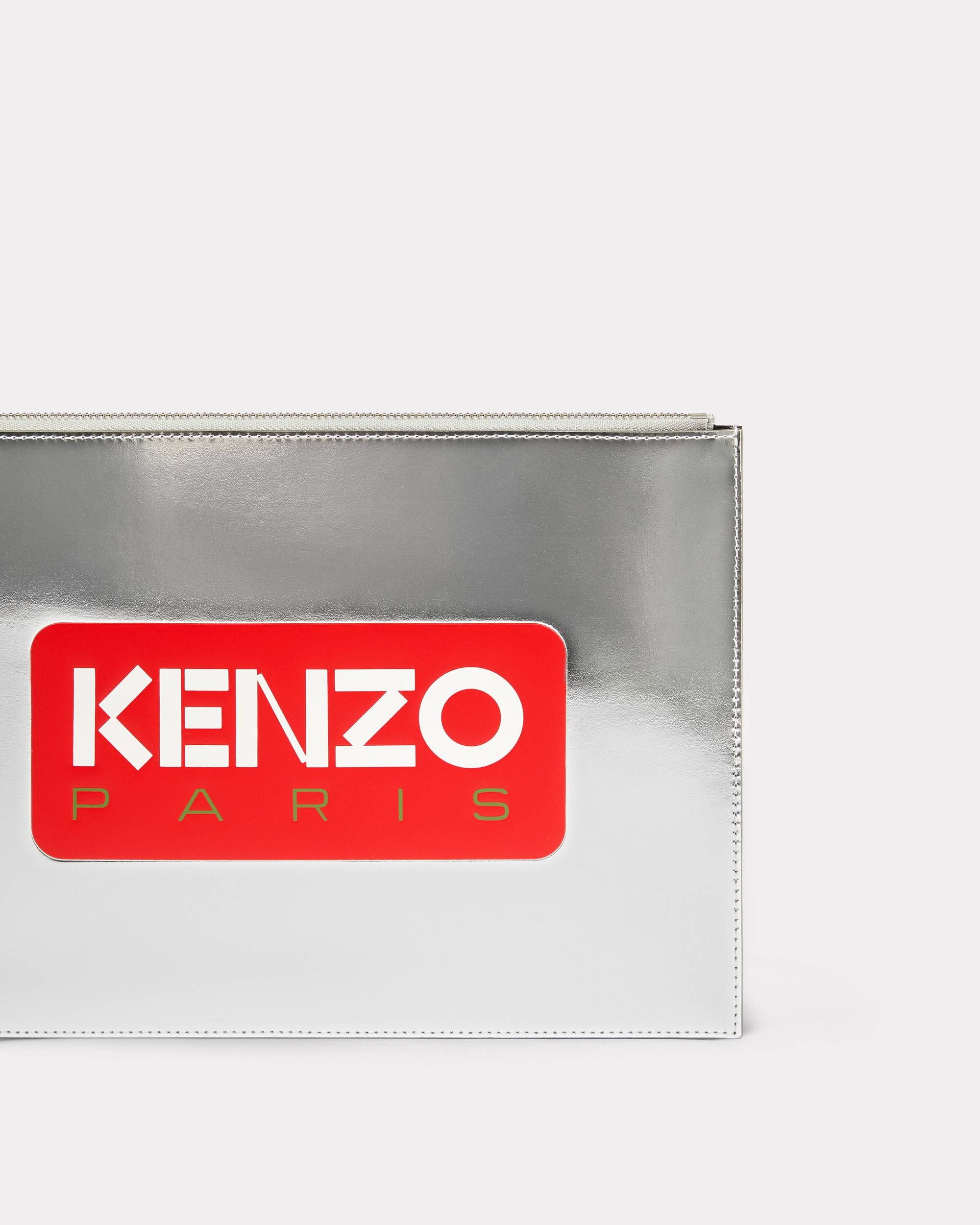 Large 'KENZO Paris' leather clutch - 3