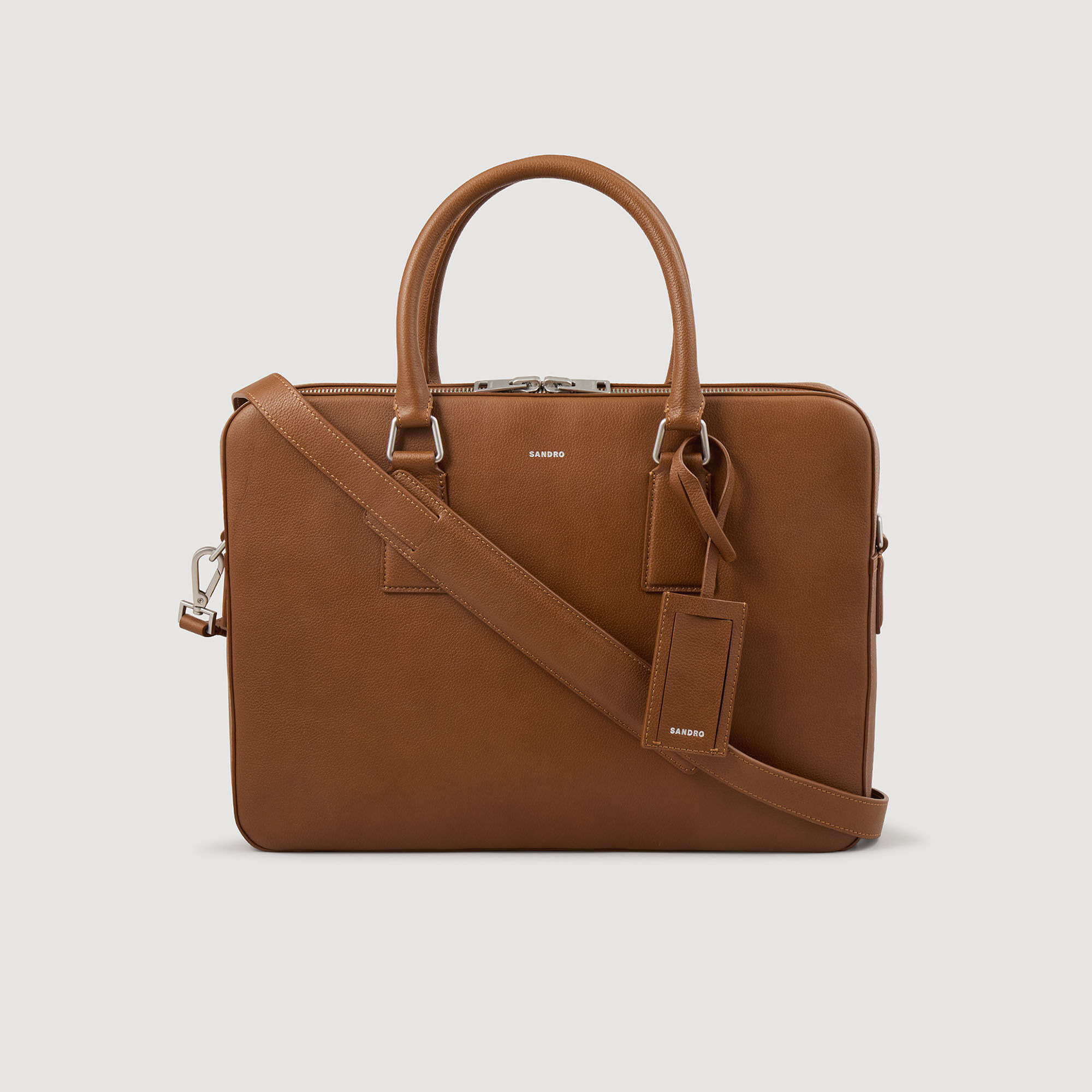 LARGE GRAINED LEATHER BRIEFCASE - 5