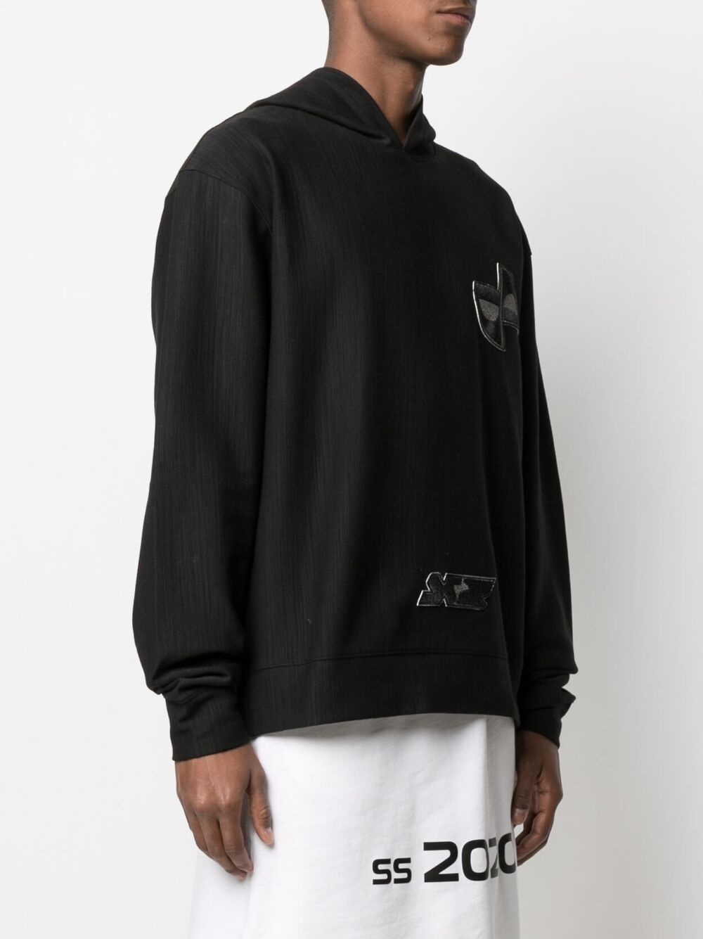 embroidered patch hoodie - 4