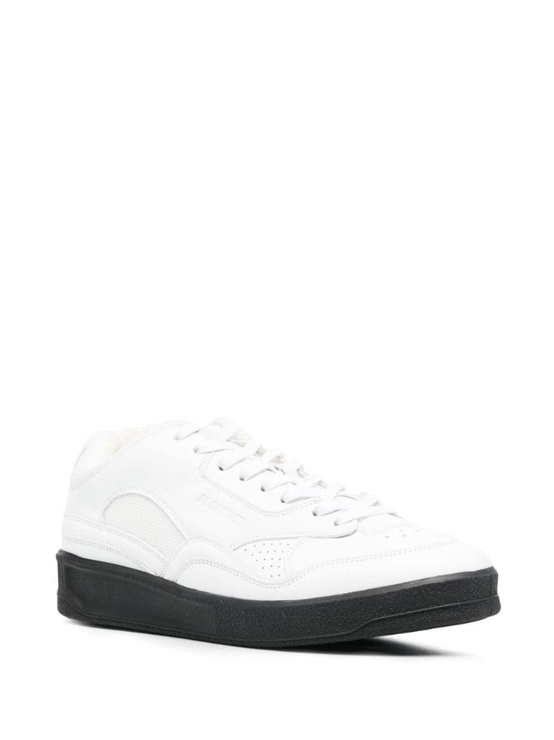 Jil Sander panelled low-top leather sneakers outlook