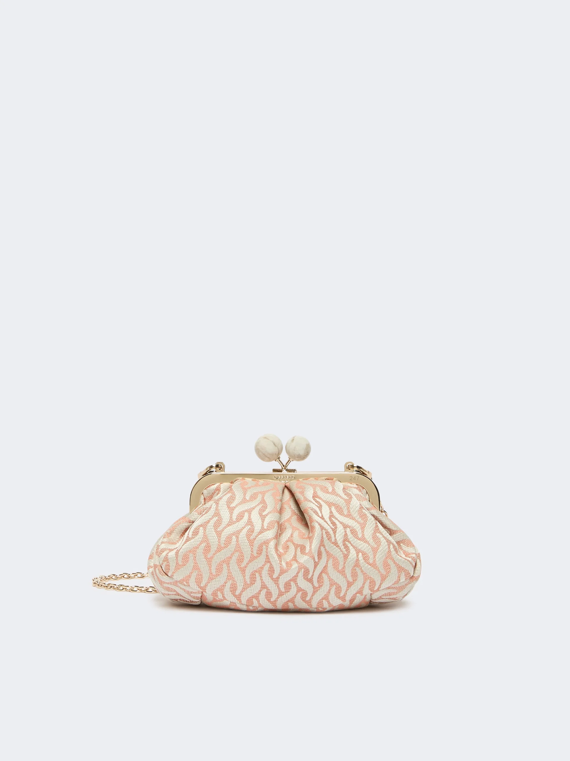 ITALIANROOTSS Small Pasticcino Bag in linen, silk and cotton jacquard - PINK - 1
