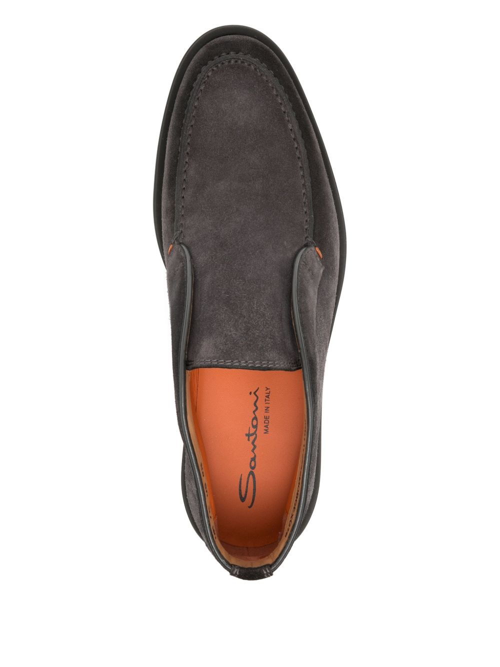 tumbled leather loafers - 4