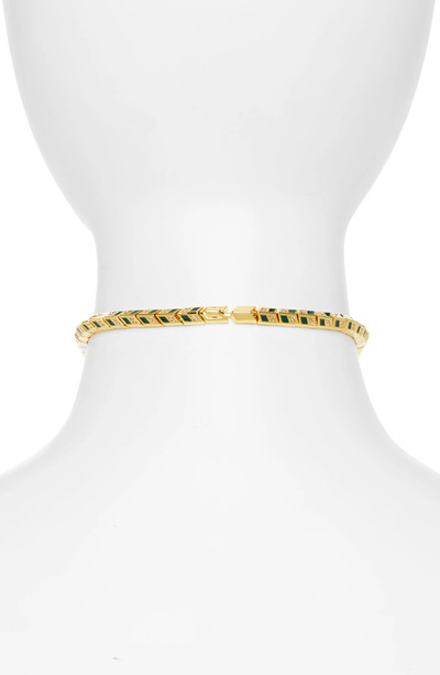 Zimmermann Zimmemorabilia Choker Necklace in Gold/Green outlook