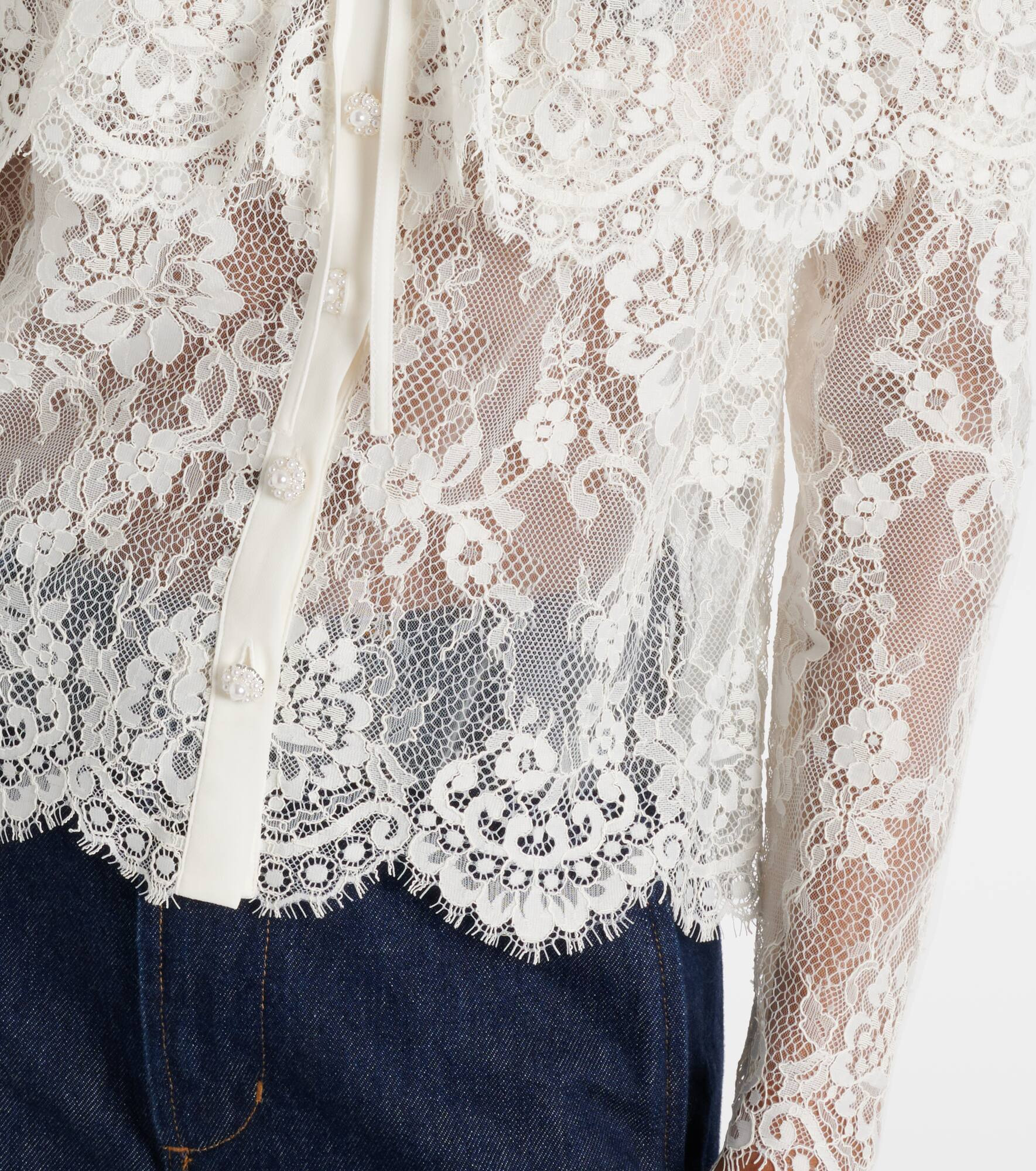 Caped lace cardigan - 5