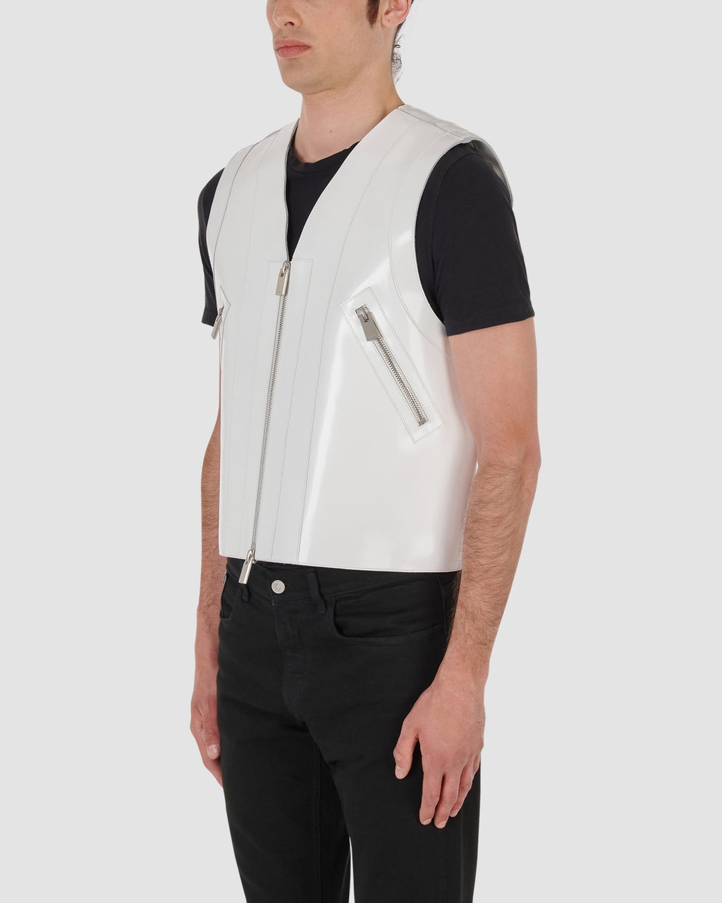 SHELL LEATHER VEST - 3