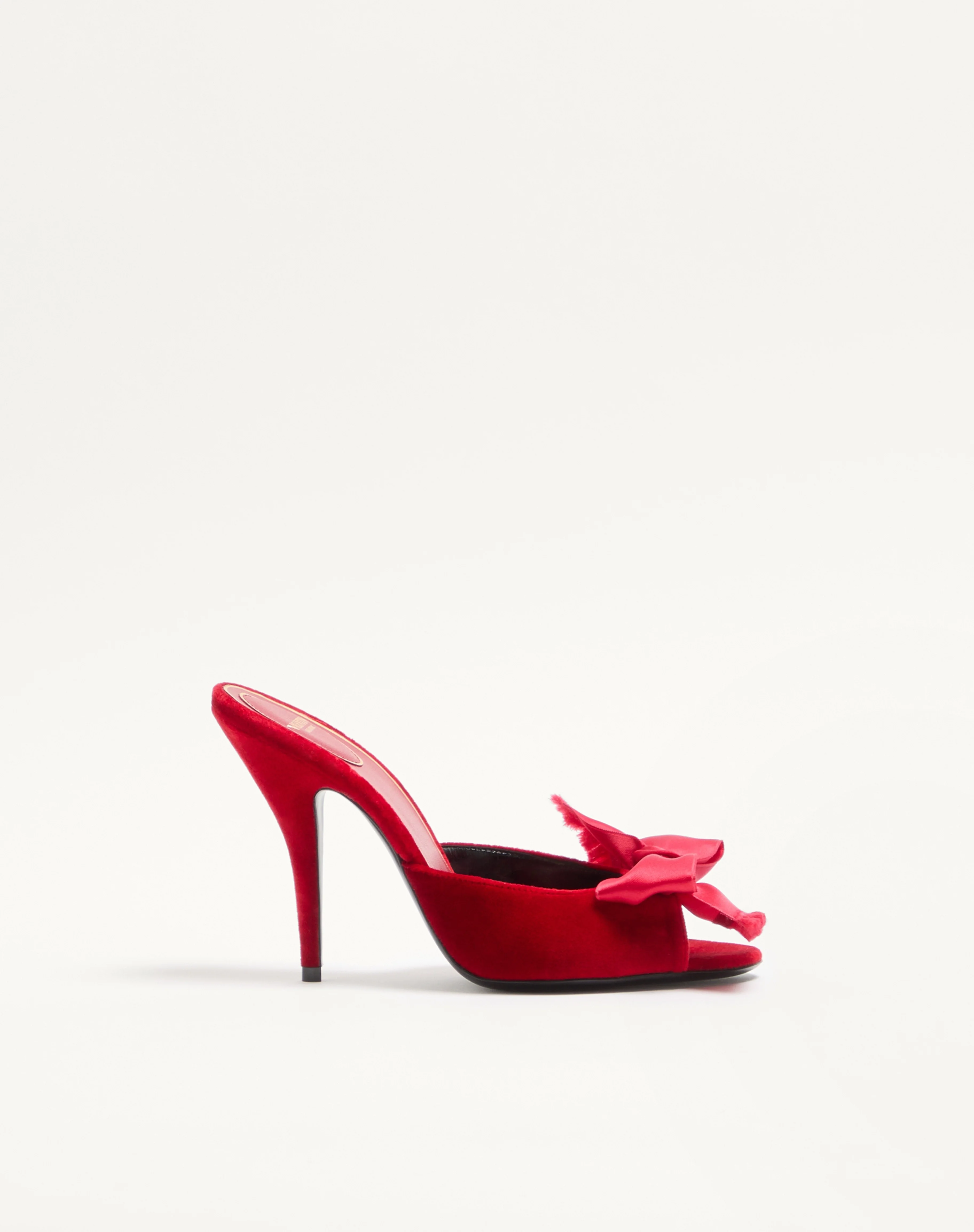 MARIE A VELVET SLIDE SANDAL 105MM - 1