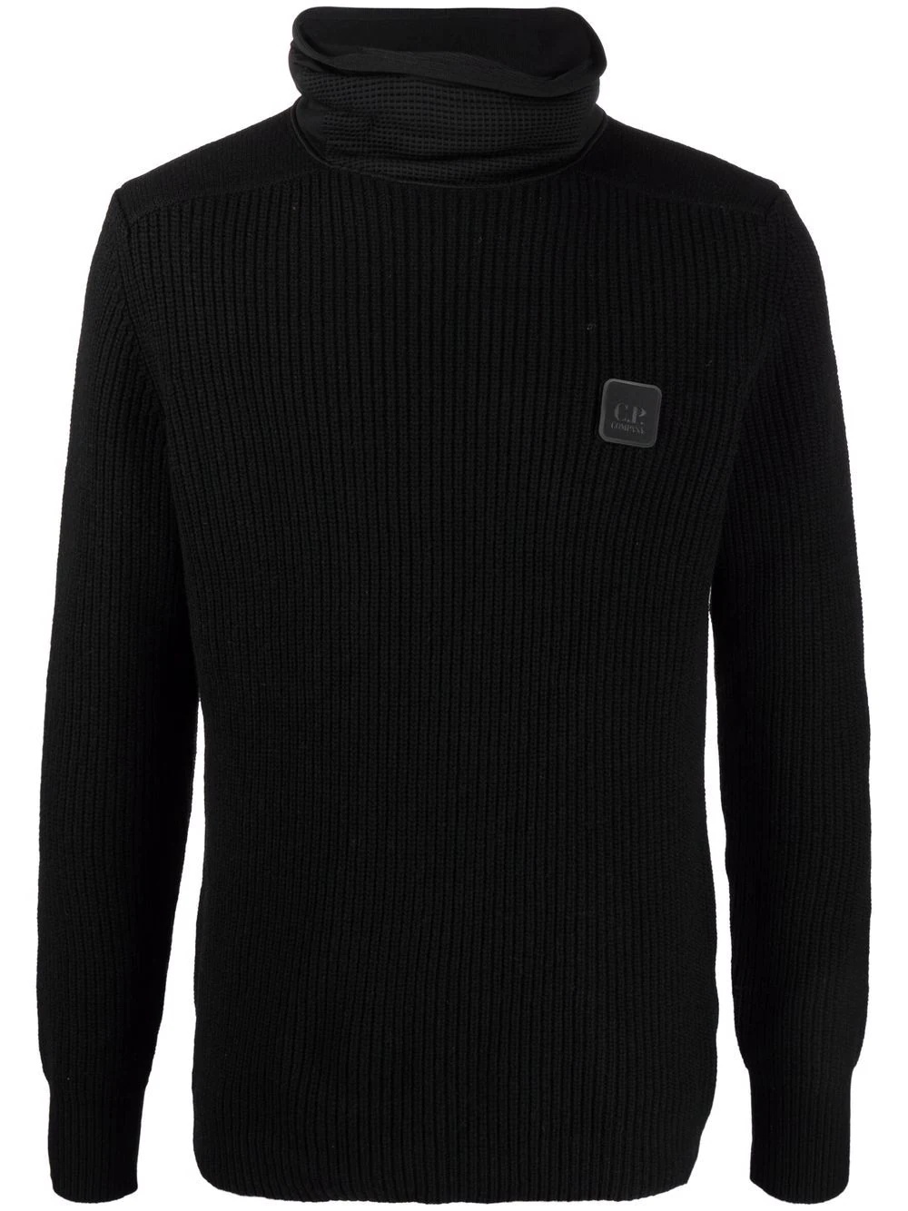 logo-patch roll-neck jumper - 1