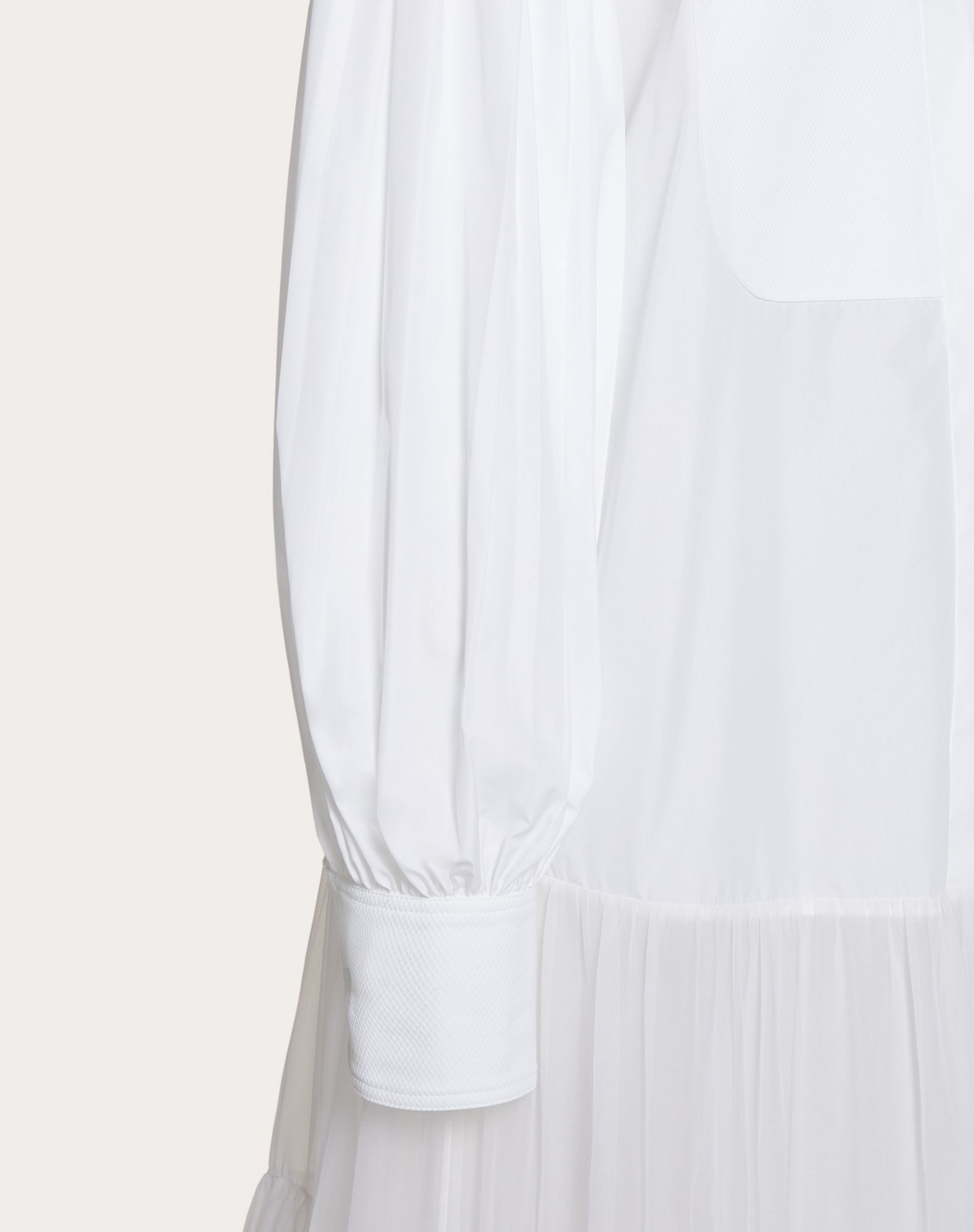 Technical Poplin and Organza Dress - 3