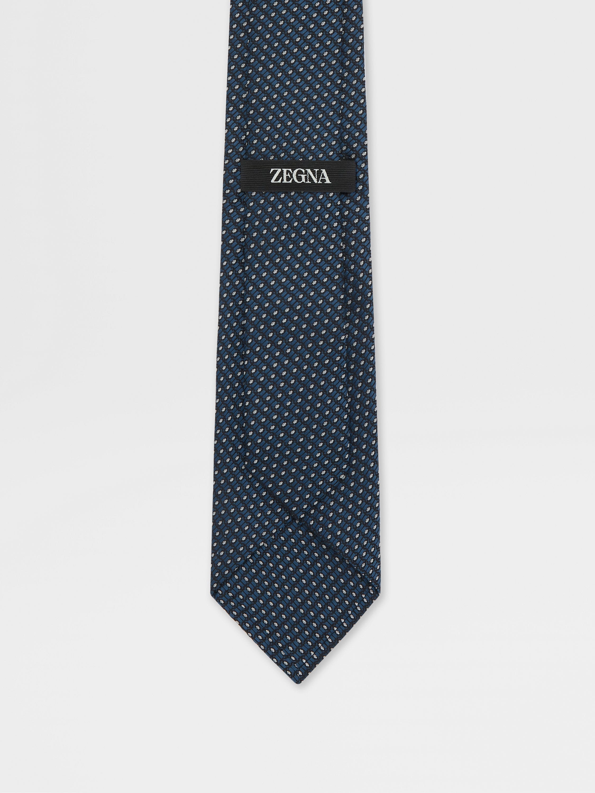 TEAL BLUE SILK TIE - 3
