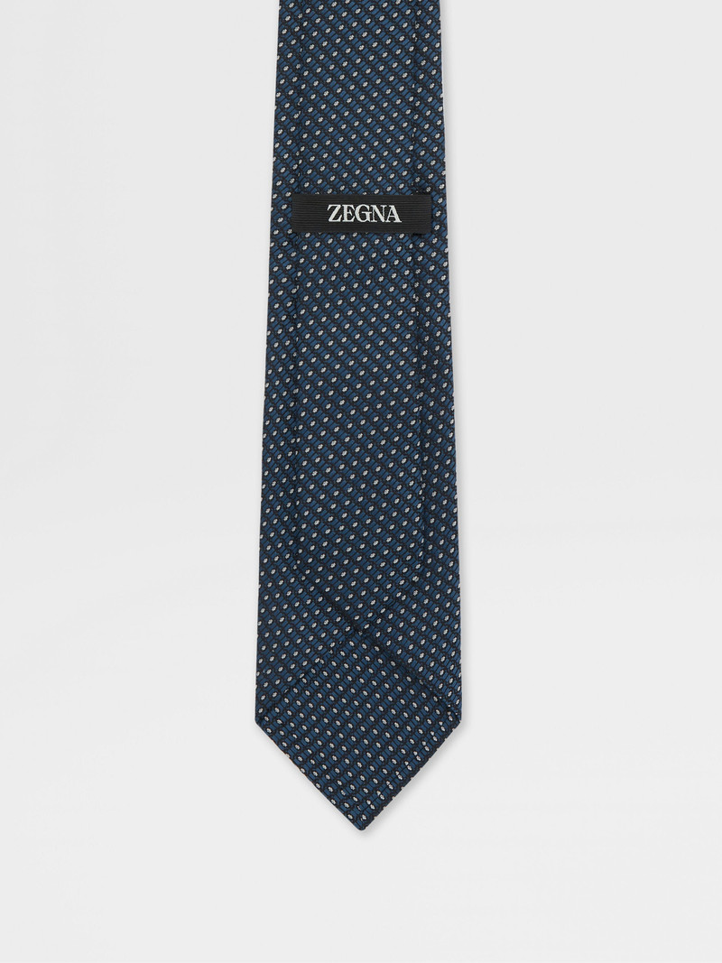 TEAL BLUE SILK TIE 3