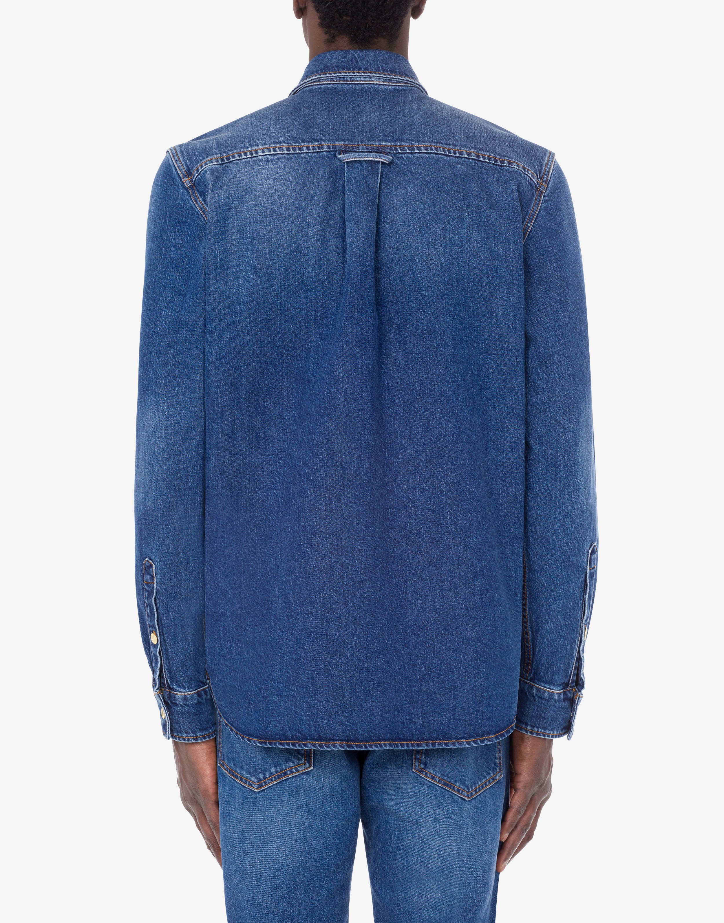 RING PULLER STRETCH DENIM SHIRT - 3