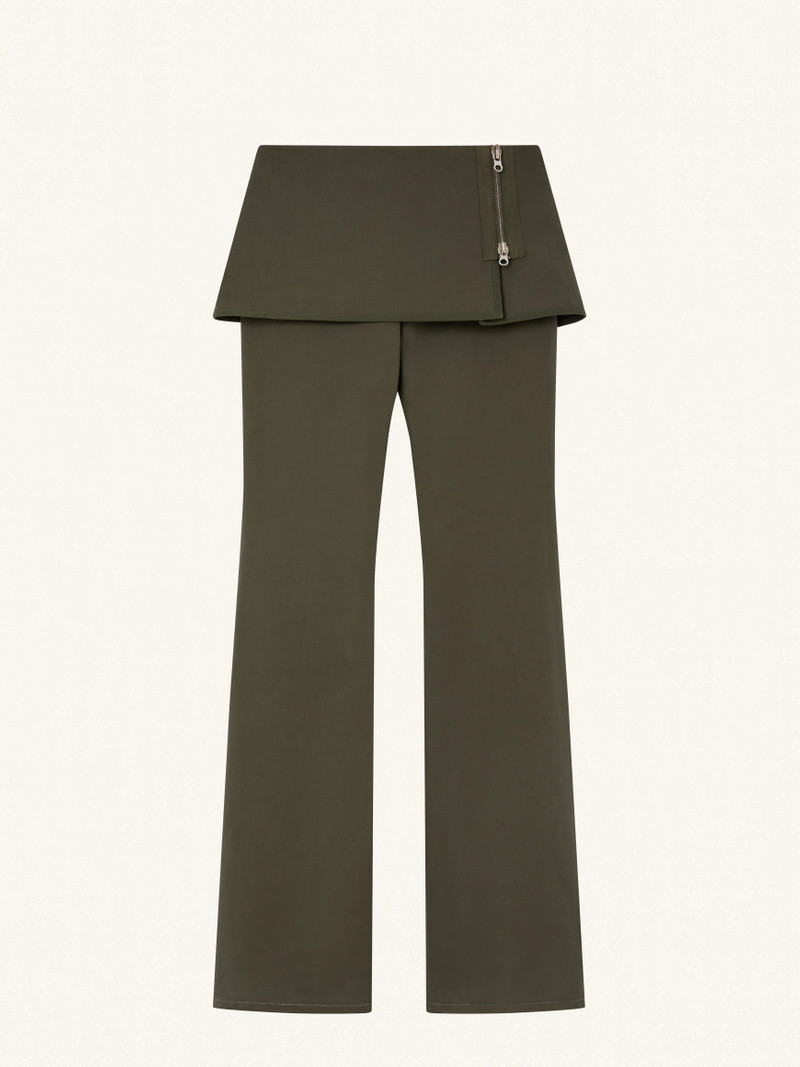 courrèges MODULAR OVERSKIRT COTTON BOOTCUT PANTS outlook