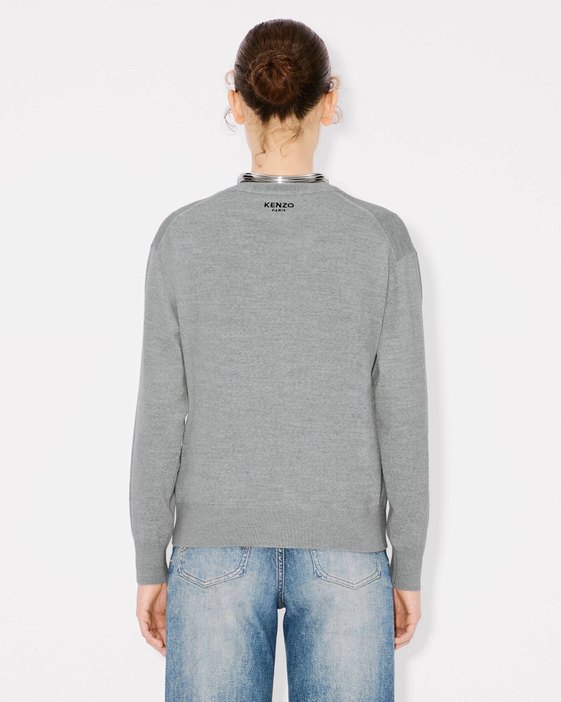 'KENZO Pop' embroidered cardigan in merino wool 4