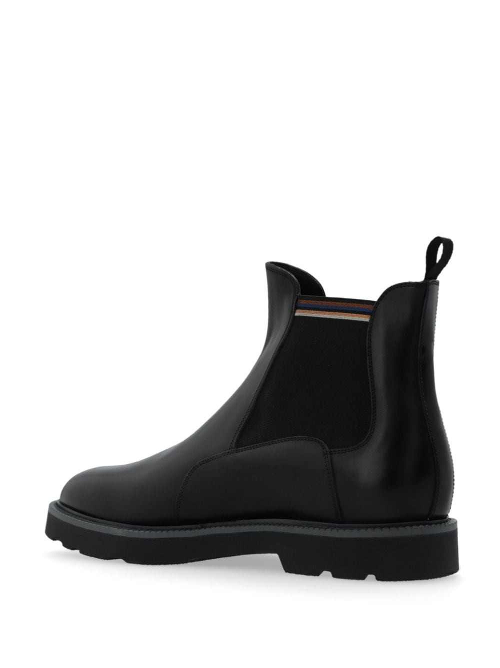 side-panel leather ankle boots - 3