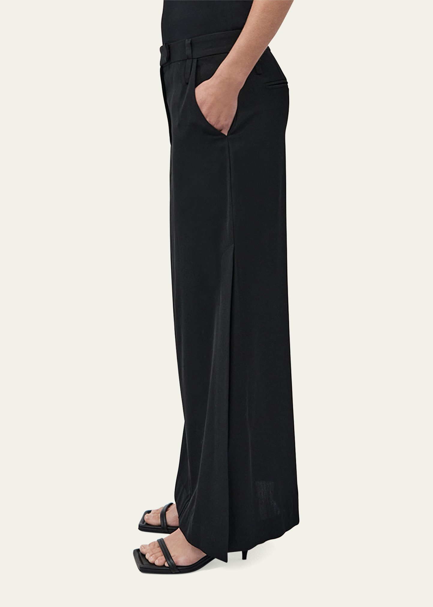 Double-Loop Straight Maxi Skirt - 4