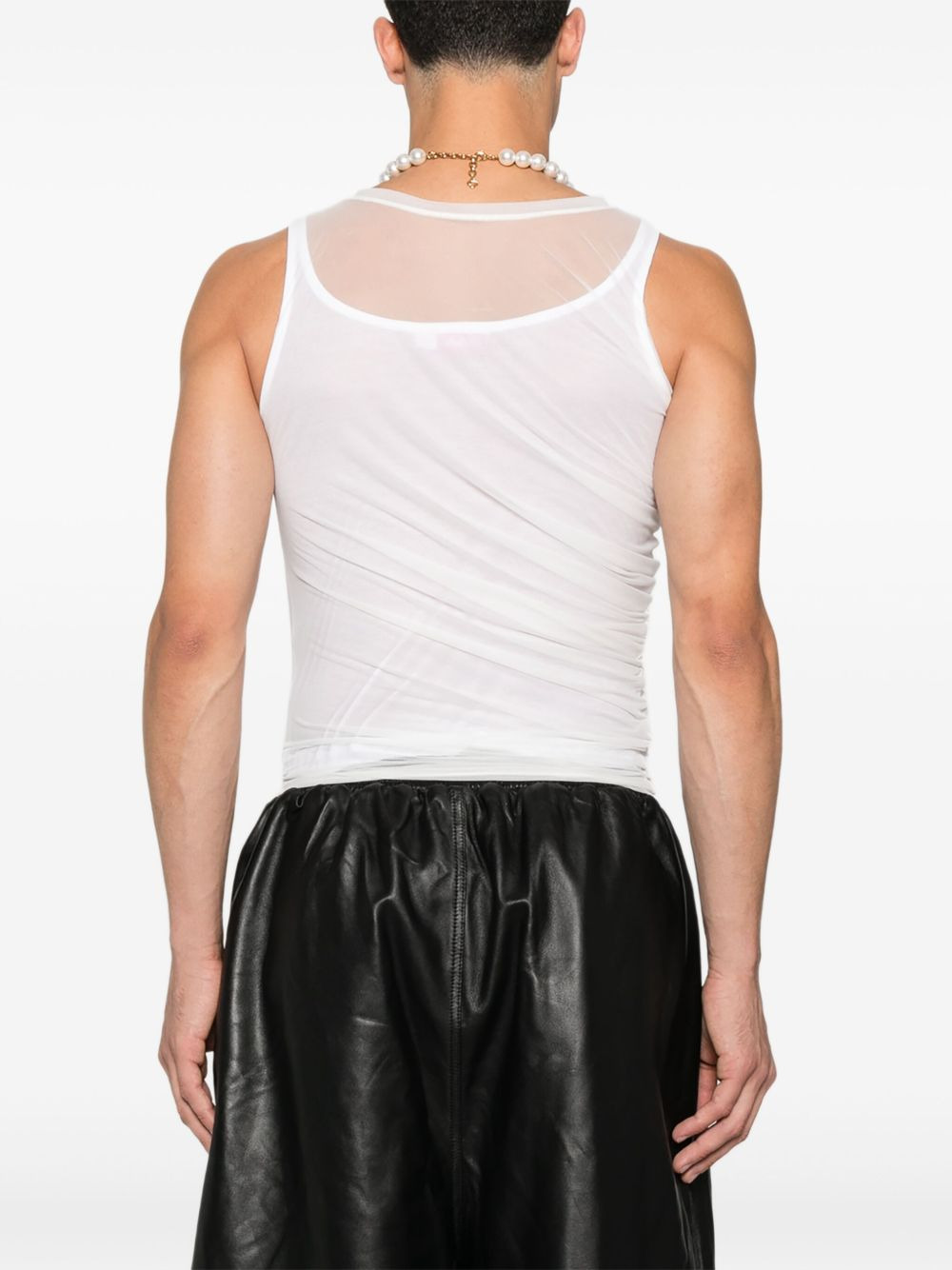 draped mesh vest - 4