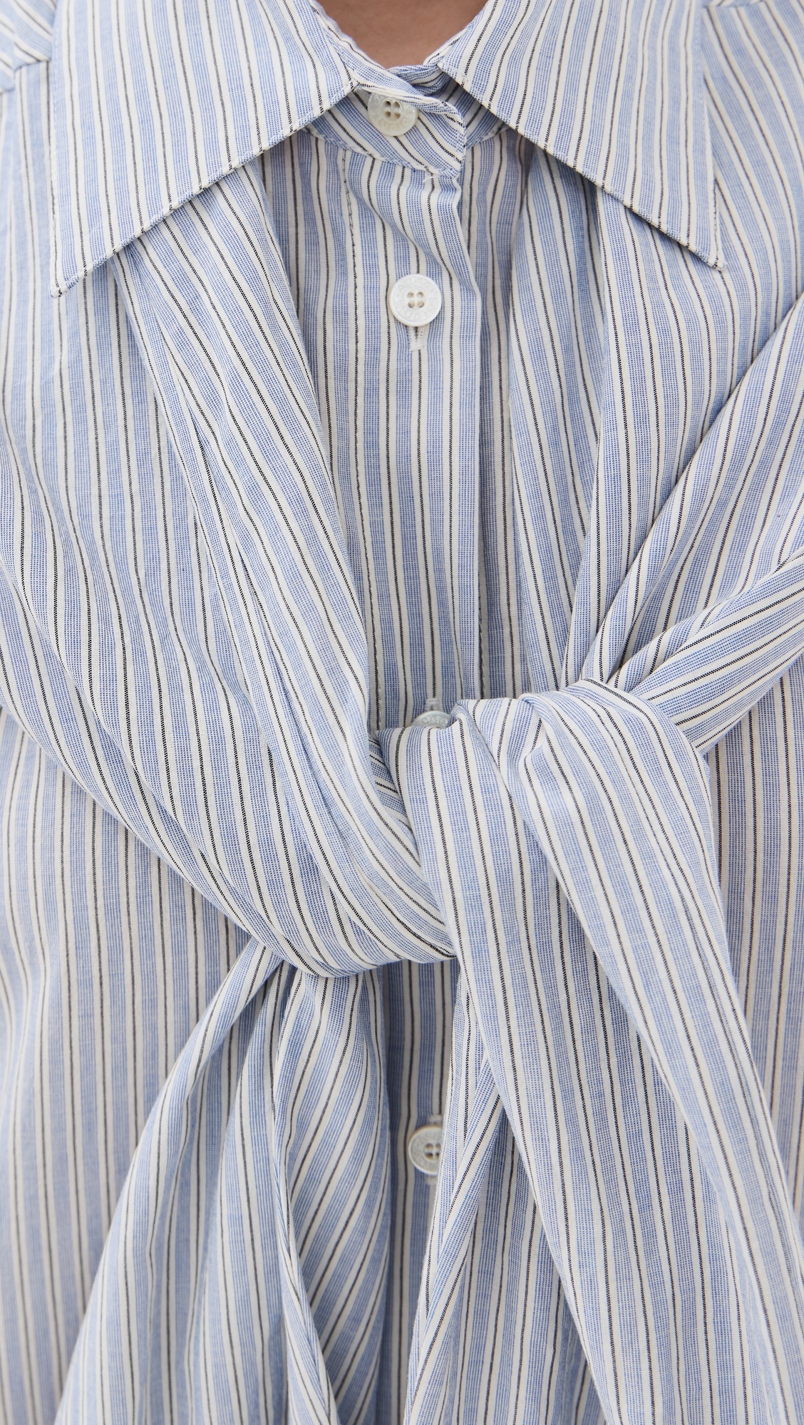 Soft Stripe Shirting Dress - 5