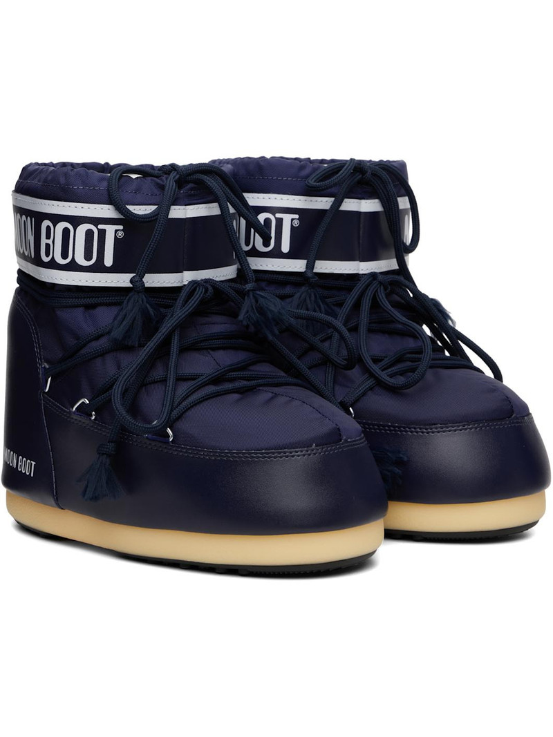 Navy Icon Low Nylon Boots 4