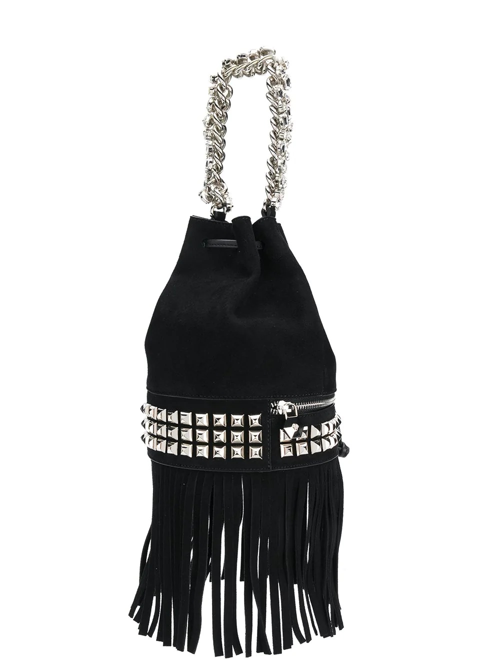 fringed bucket bag - 3