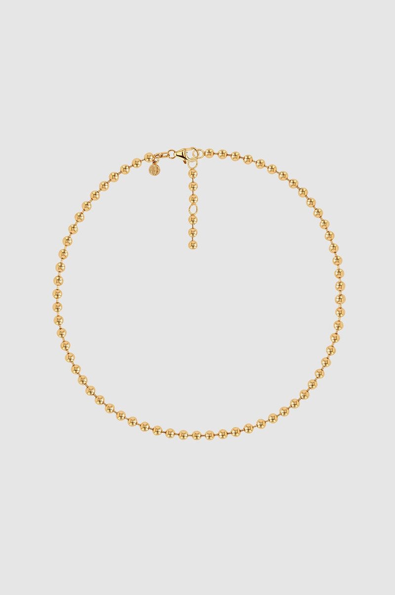 Beaded Necklace - 14k Gold 1