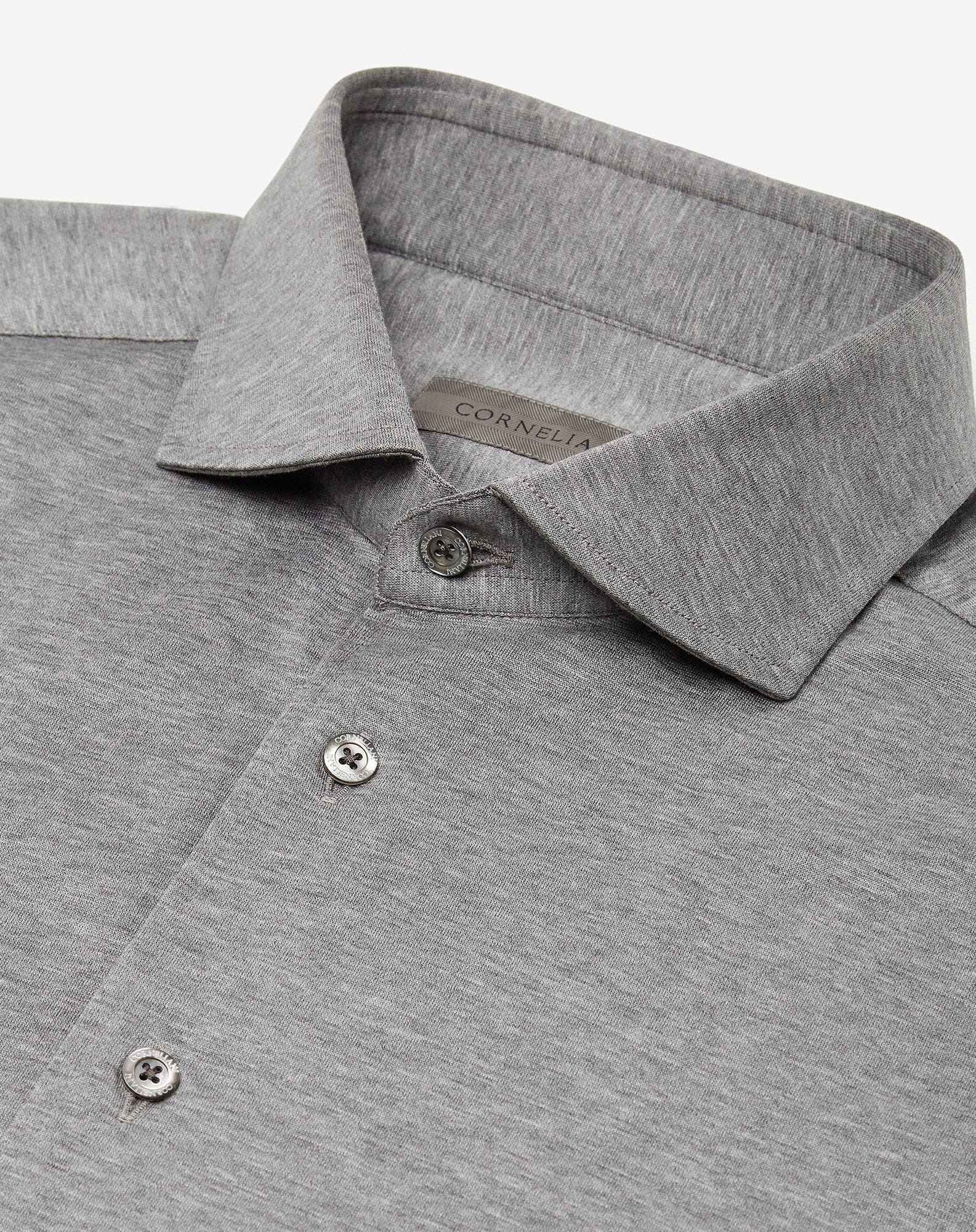 Grey jersey cotton shirt - 3