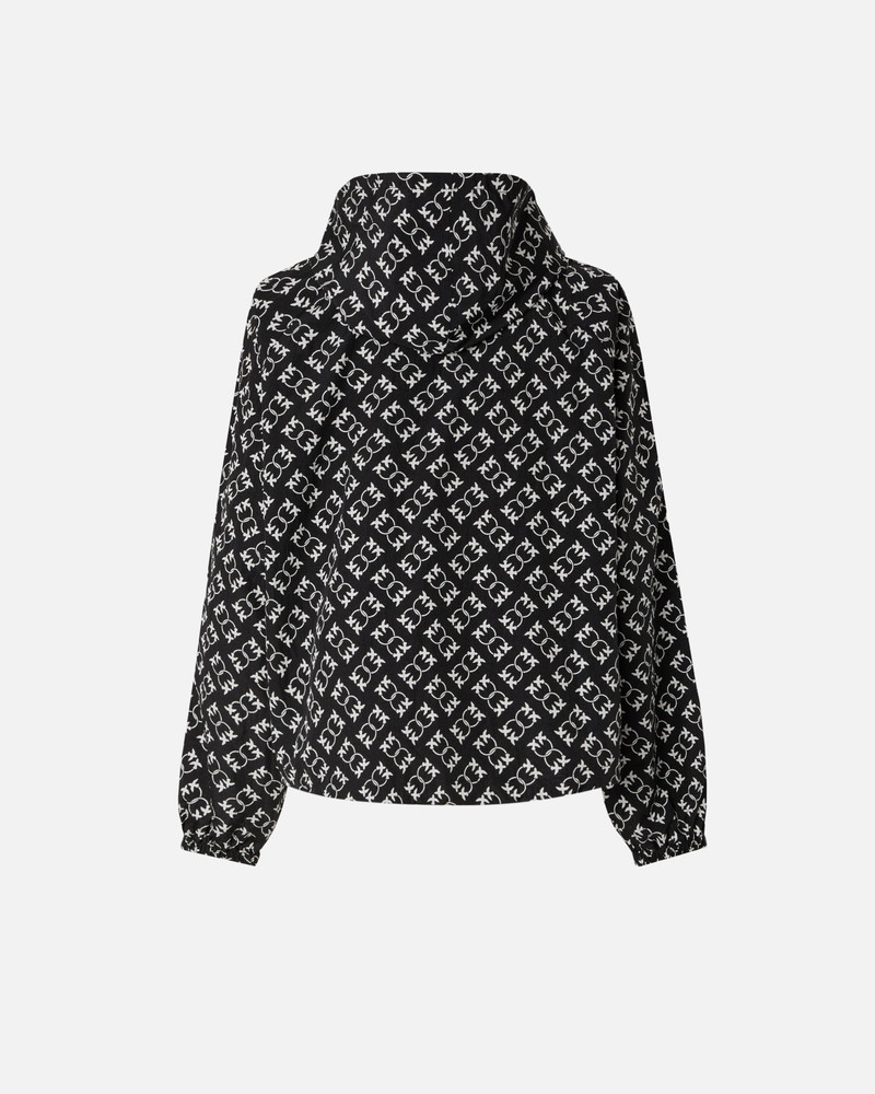 PINKO SPORTY JACKET WITH ALL-OVER LOVE BIRDS LOGO outlook