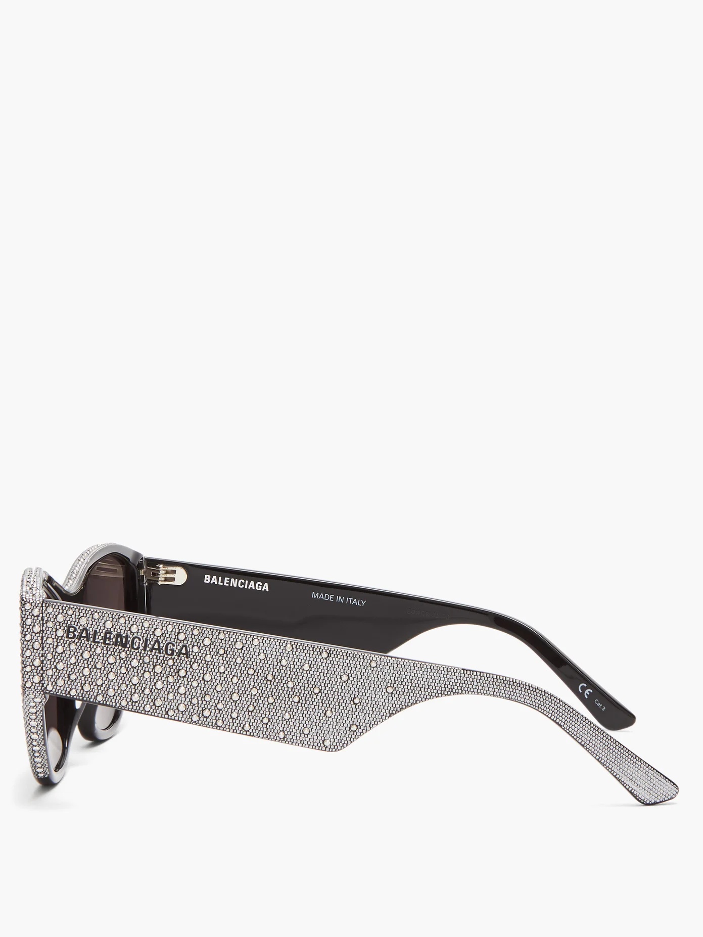 Crystal-embellished angular sunglasses - 3