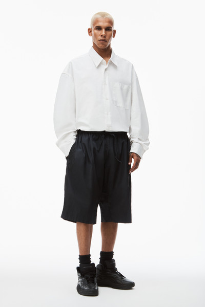 Alexander Wang pull on short in crisp nylon outlook