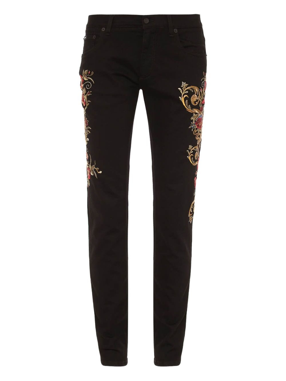 floral-baroque jeans - 1