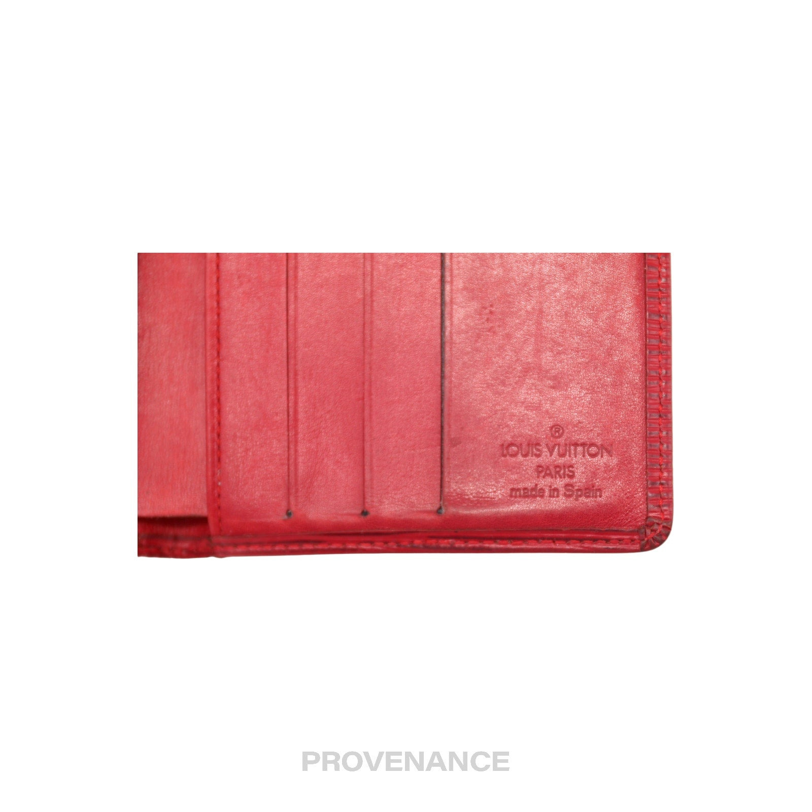 Louis Vuitton 6CC Bifold Wallet - Red Epi Leather - 7