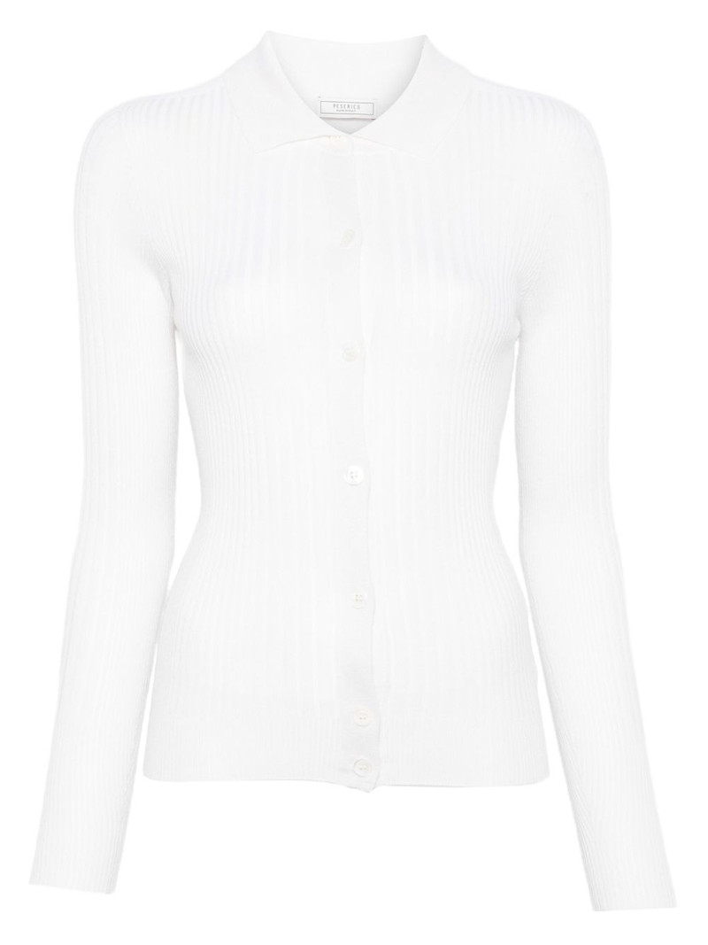 ribbed collared top 1