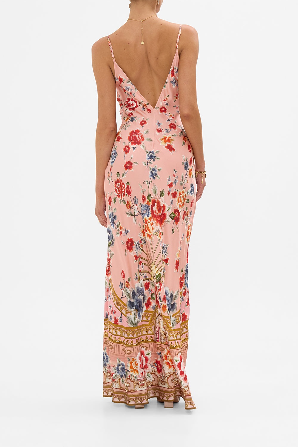 V NECK FULL LENGTH BIAS SLIP DRESS - 3