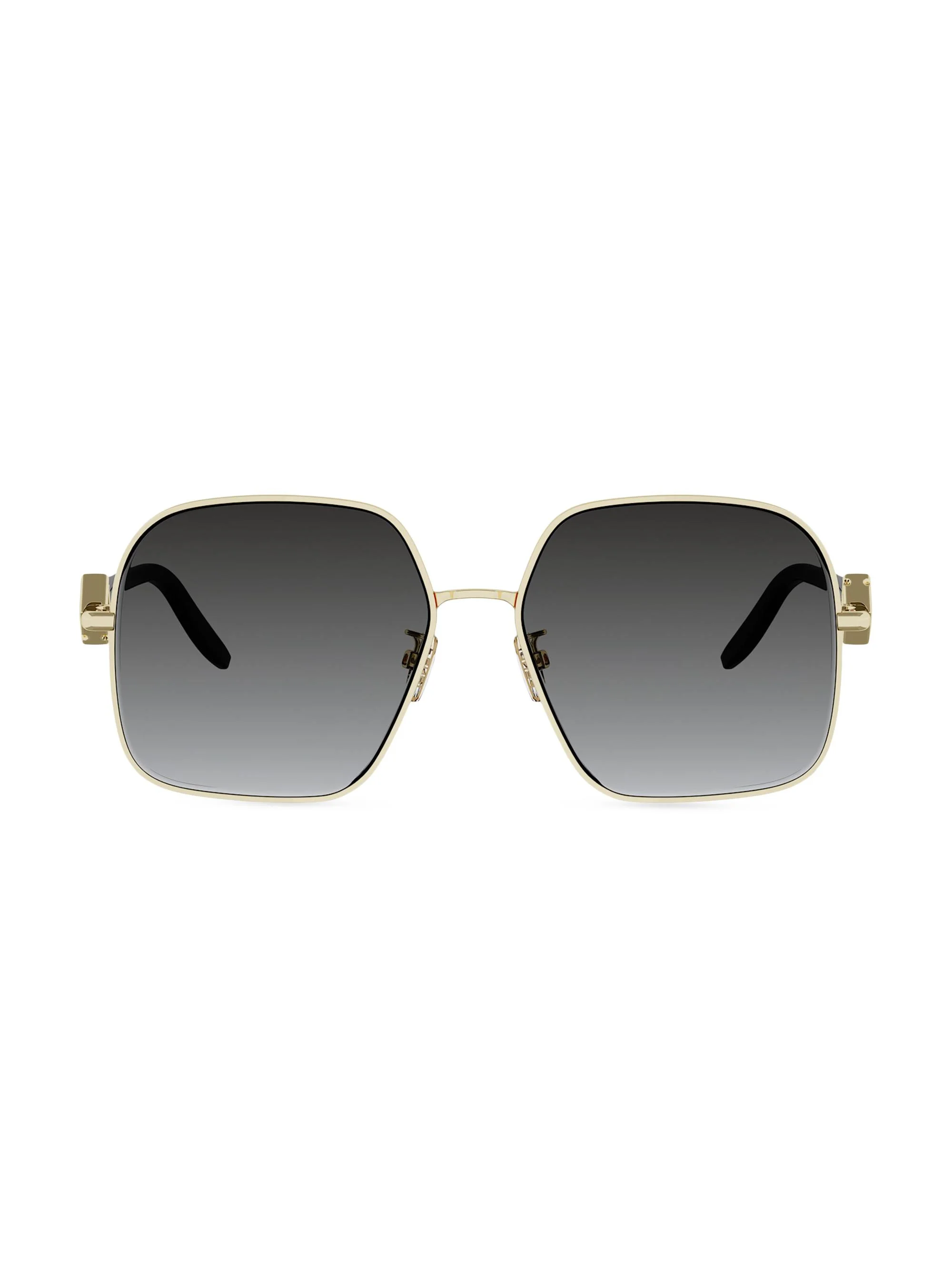 Women's FF Diamonds 58MM Square Sunglasses - Shiny Gold Gradient Smoke - 1
