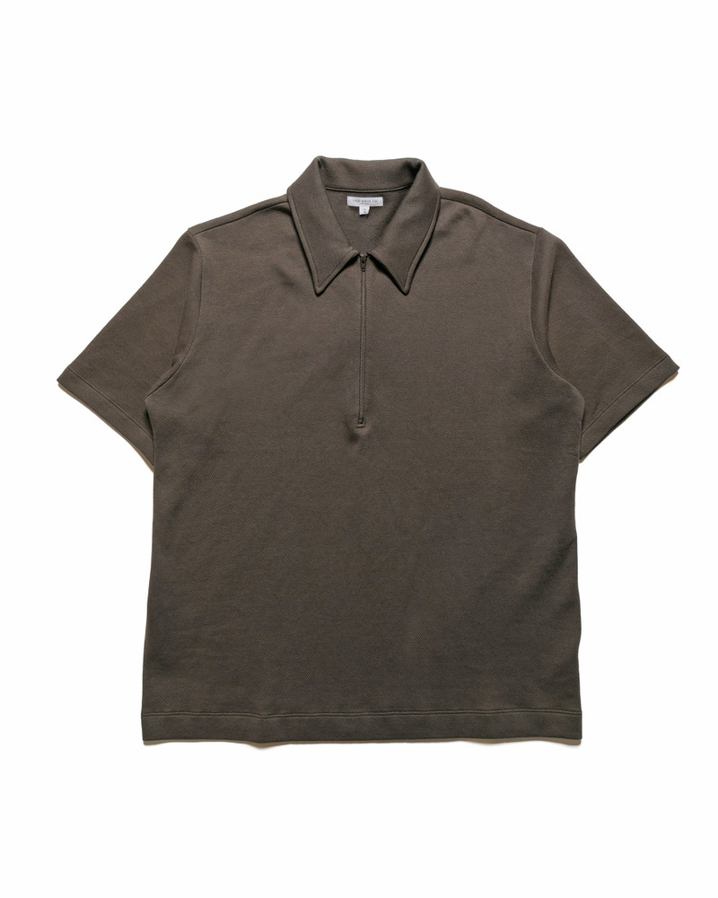 Half Zip Polo Bark 1
