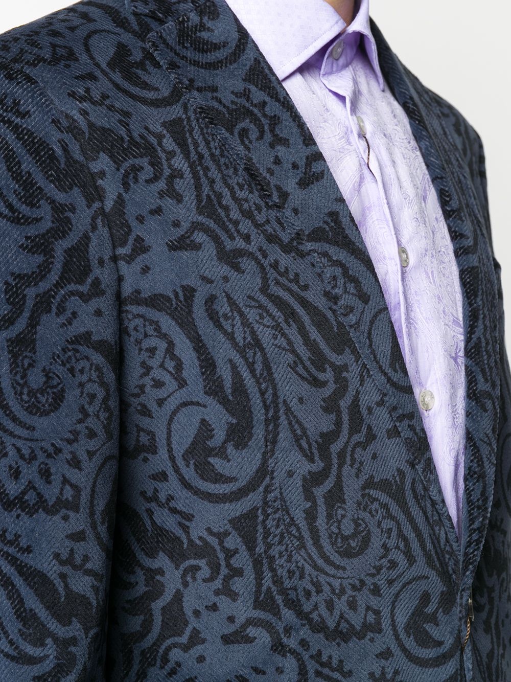 paisley-print single breasted blazer  - 5