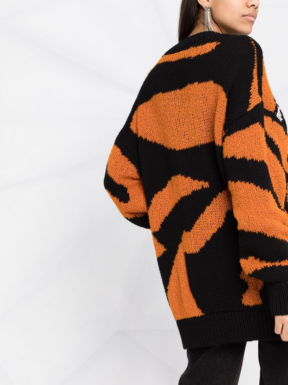 tiger-intarsia jumper - 3