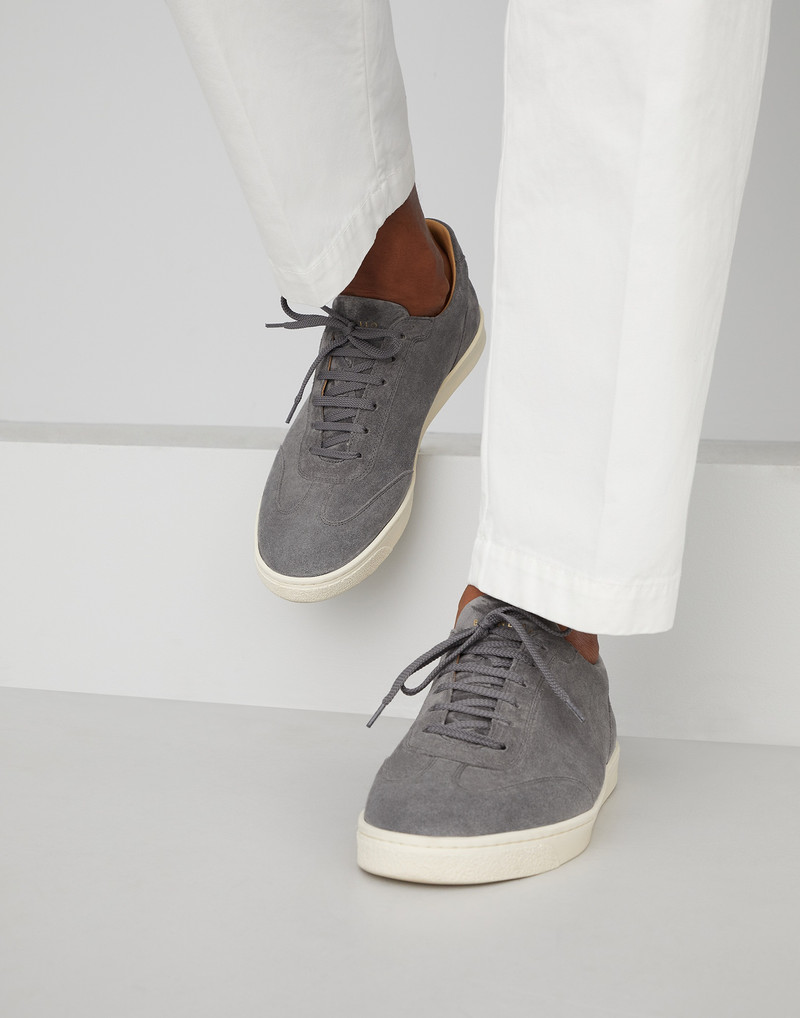 Suede sneakers with natural rubber sole 5
