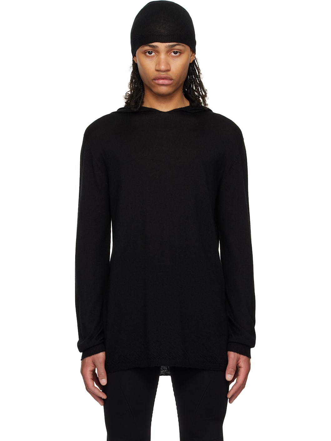 Black Hollywood Oversized LS Hoodie - 1