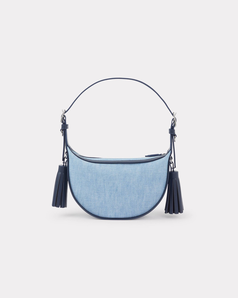 KENZO 'KENZO 18' small denim and leather Hobo bag outlook