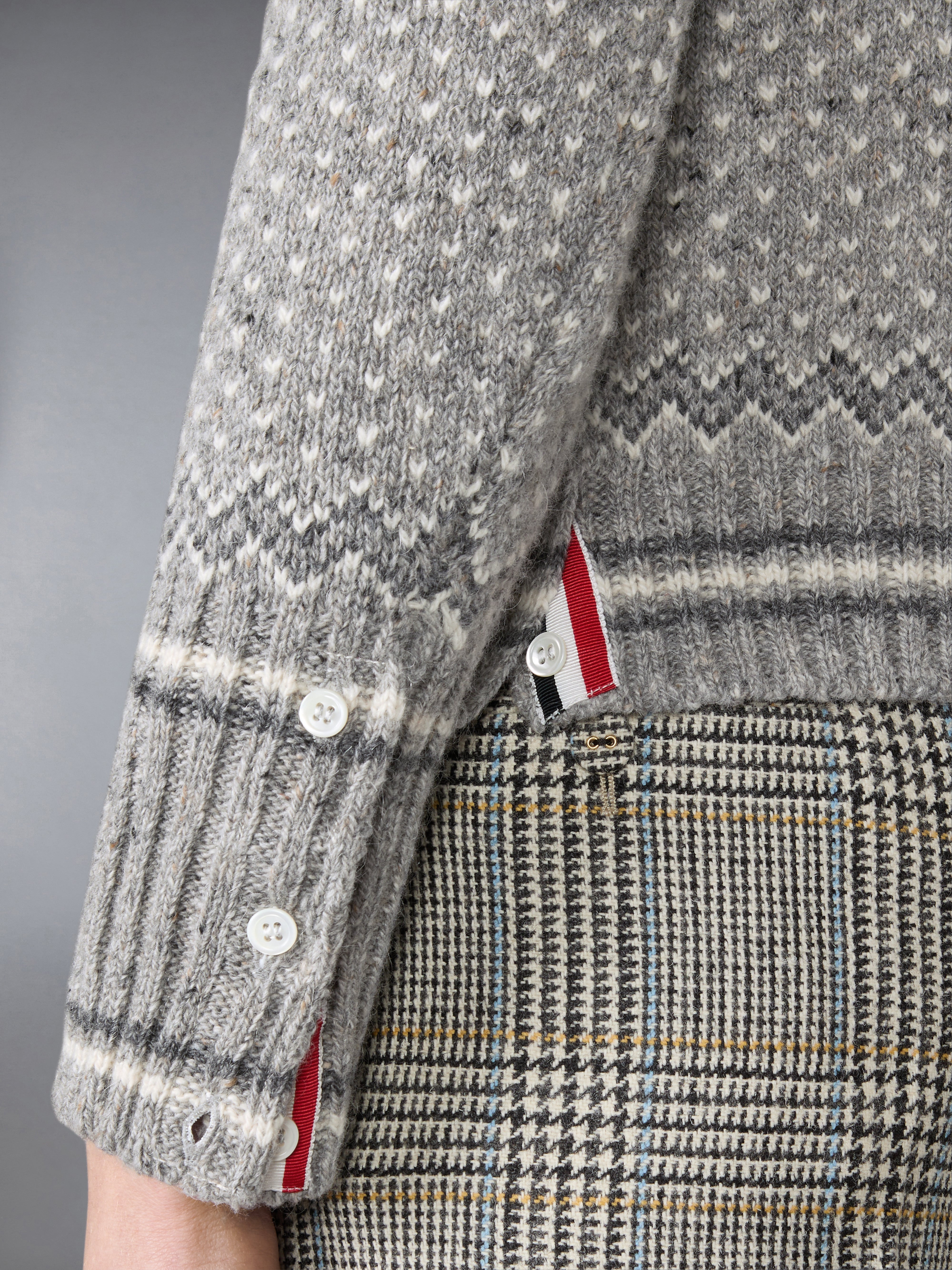 FAIRISLE JACQUARD DONEGAL CROPPED CARDIGAN - 5