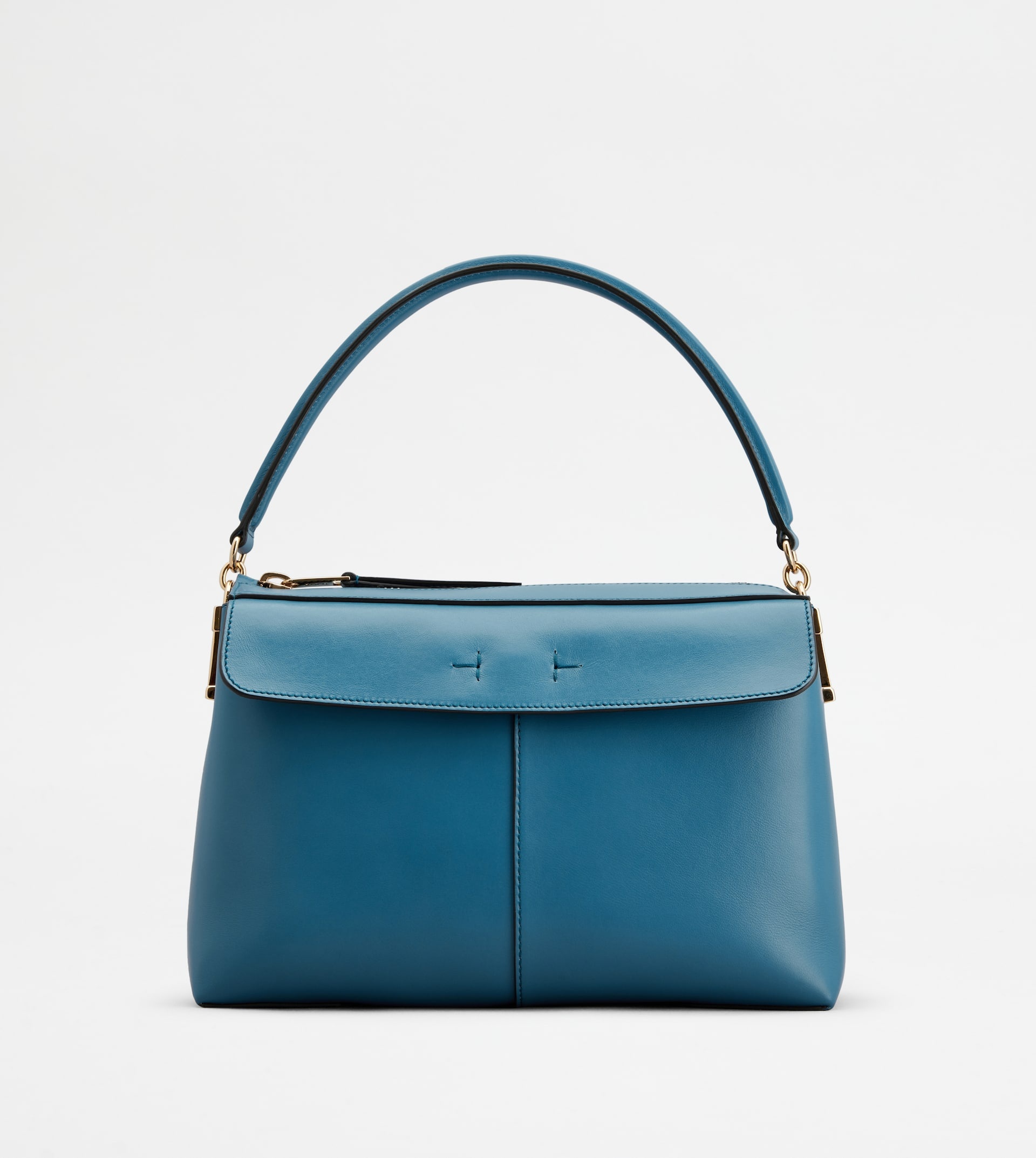 TOD'S T CASE BAULETTO IN LEATHER SMALL - LIGHT BLUE - 1