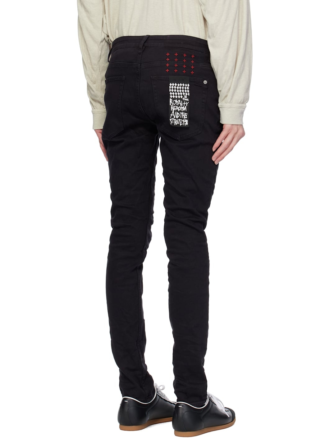 Black Van Winkle Ghosted Jeans - 3