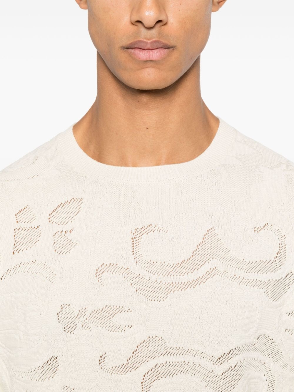 patterned-jacquard sweater - 5