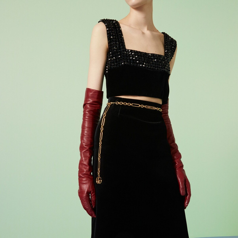 Chain belt with Gucci logo motif 3