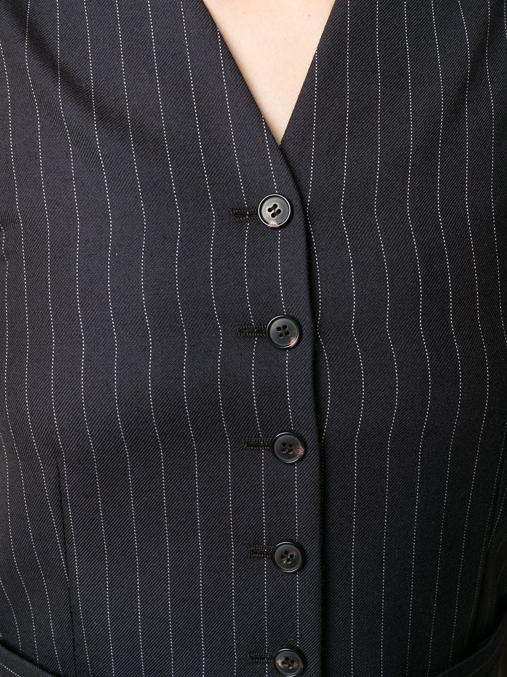 tailored pinstripe waistcoat - 5