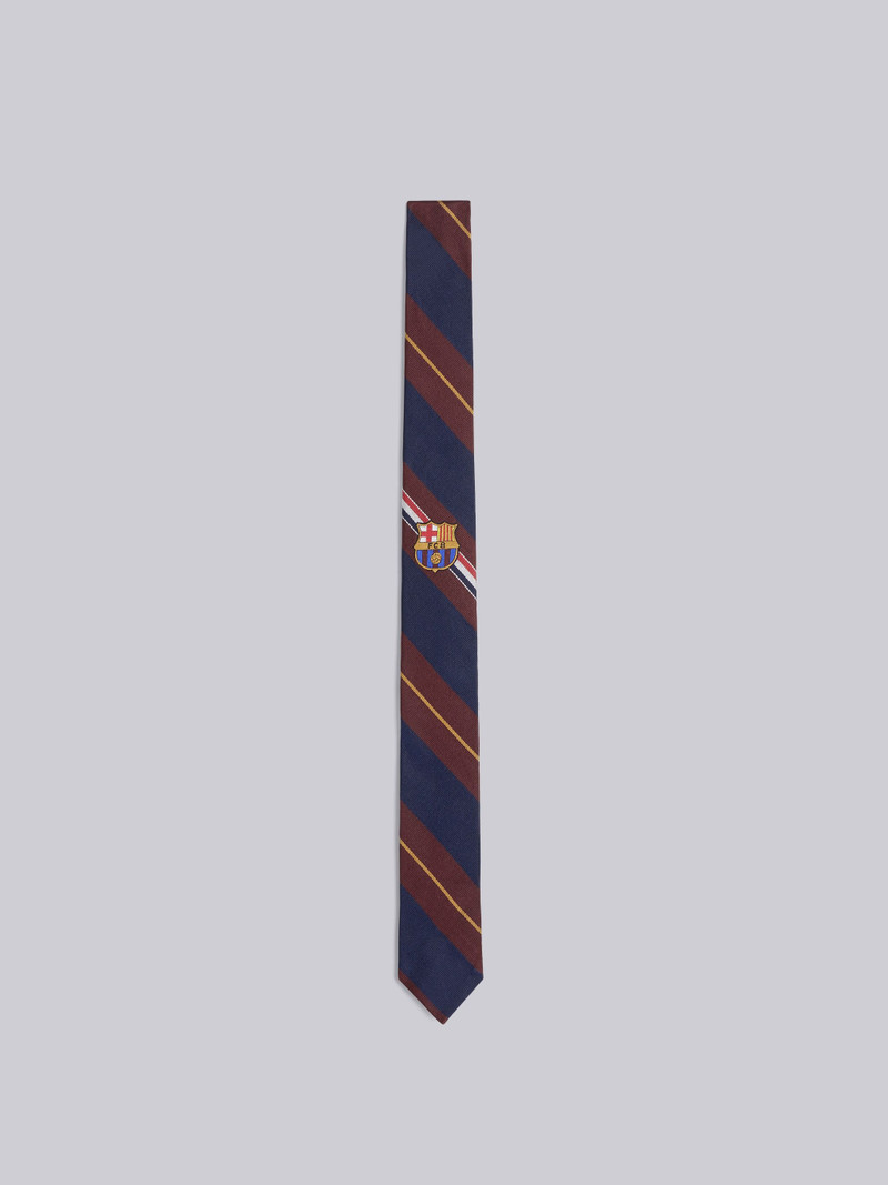 Multi-color Silk Jacquard FC Barcelona Stripe Jacquard Tie 1