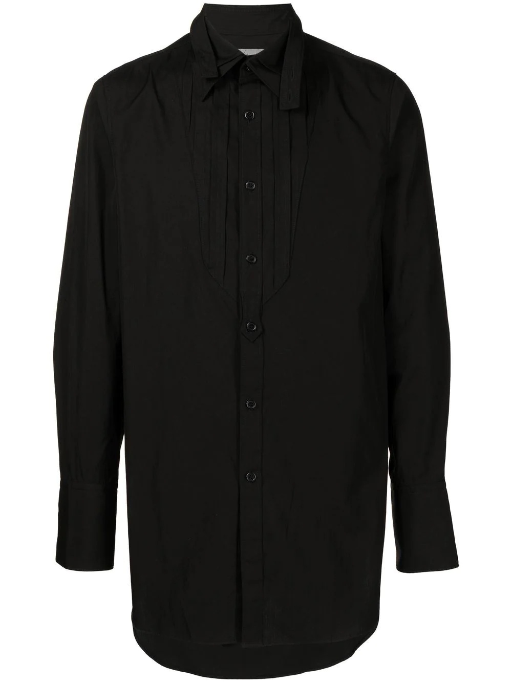 bowtie-collar oversized shirt - 1